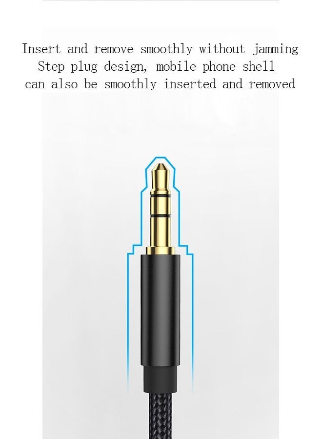3.5mm Nylon Braided Aux Cable, Audio Auxiliary Input Adapter Male to Male AUX Cord for Headphones Car Home Stereos Speaker 1M - Image 5